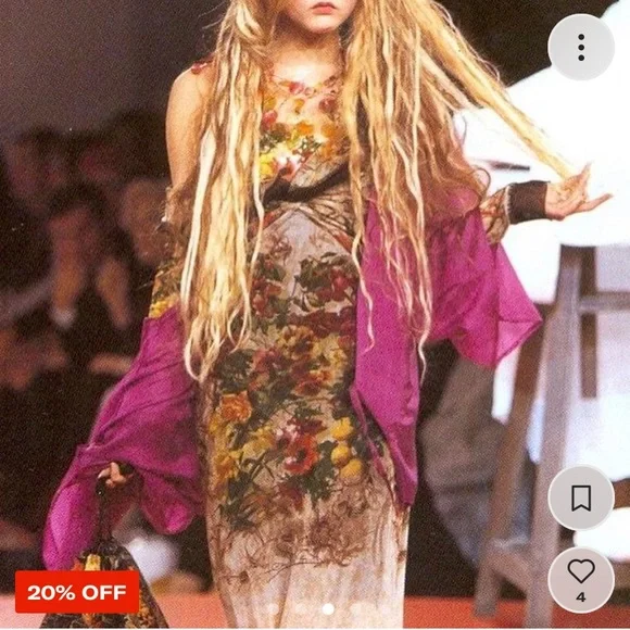 Vintage 90s Jean Paul Gaultier Classique Wool Botanical Print Top